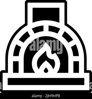 Italy stone oven . Stock Vector