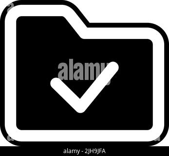 Vector Select Folder Icon. Folder and tick checkmark icon eps Stock ...