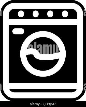Electronic washing machine . Stock Vector