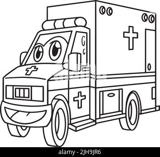 ambulance car coloring pages