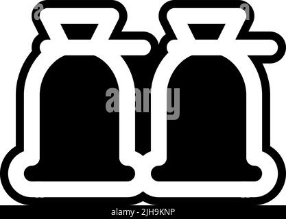 Street market garbage bag . Stock Vector