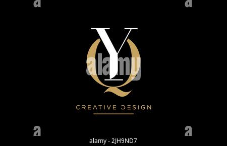 Alphabet Letters QY or YQ Abstract icon logo Vector Stock Vector