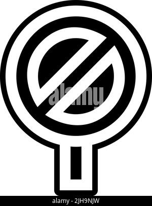 Traffic signs no waiting . Stock Vector