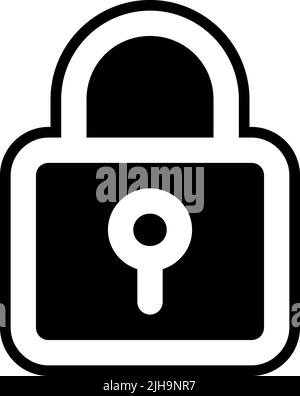 Ui basic padlock . Stock Vector