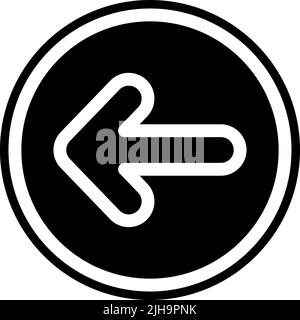 User interface left arrow . Stock Vector