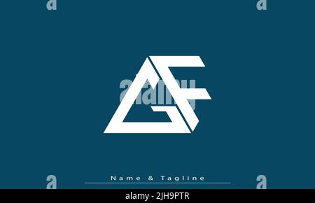 Alphabet letters Initials Monogram logo GF , FG Stock Vector