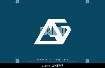Alphabet letters Initials Monogram logo GG Stock Vector