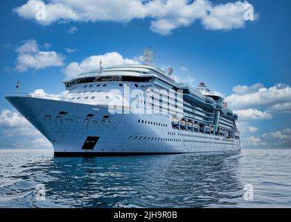 Radiance of the Seas Moored on Catalina Island Stock Photo