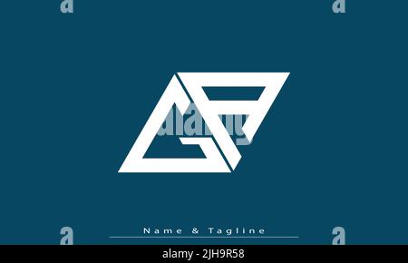 Alphabet letters Initials Monogram logo GA , AG Stock Vector