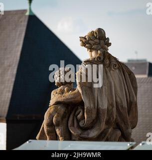 Roofs of the city of Strasbourg. Library building. St Paul's Cathedral. View overlooking the town. Stock Photo