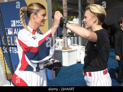 Los Angeles, USA. 16th July, 2022. (L-R) Hannah Stocking and JoJo