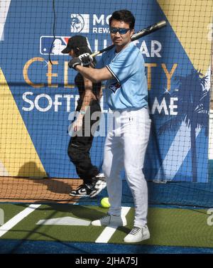 Los Angeles, USA. 16th July, 2022. JoJo Siwa at the 2022 MLB All-Star  Celebrity Softball Game Media Availability held at the 76 Station - Dodger  Stadium Parking Lot in Los Angeles, CA