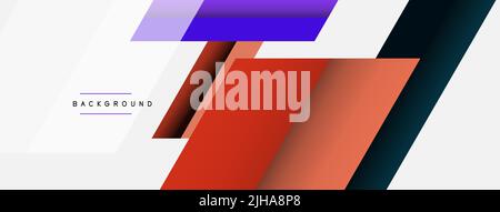 Background. Geometric diagonal square shapes and lines abstract composition. Vector illustration for wallpaper banner background or landing page Stock Vector