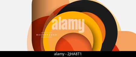 Circle and round shapes abstract background. Vector illustration for wallpaper banner background or landing page Stock Vector
