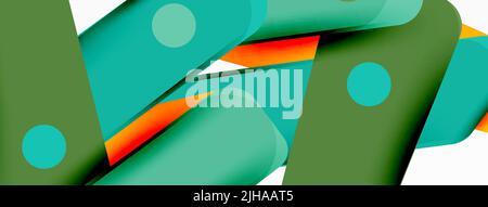 Creative geometric wallpaper. Minimal abstract background. Color bright overlapping lines composition vector illustration for wallpaper banner backgro Stock Vector