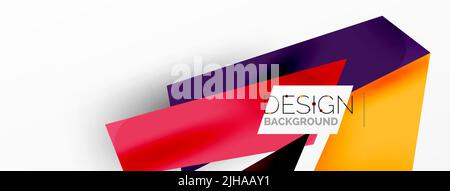 Background abstract overlapping shapes. Minimal composition vector illustration for wallpaper banner background or landing page Stock Vector