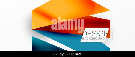 Background abstract overlapping shapes. Minimal composition vector illustration for wallpaper banner background or landing page Stock Vector
