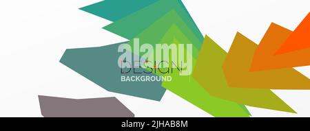 Background, creative geometric shapes composition with gradient effect. Wallpaper for concept of AI technology, blockchain, communication, 5G, science Stock Vector