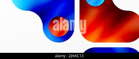 Round shapes and circle geometric abstract background. Vector Illustration For Wallpaper, Banner, Background, Card, Book Illustration, landing page Stock Vector