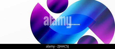 Circle geometric background. Metallic color shiny circles and round shapes. Vector Illustration For Wallpaper, Banner, Background, Card, Book Illustra Stock Vector