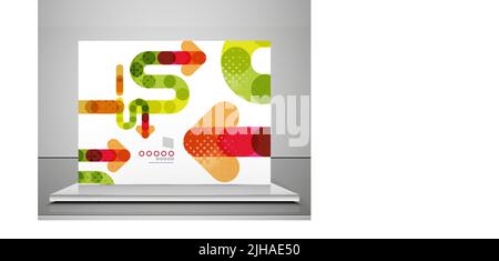 Arrow background abstract geometric design template Stock Vector