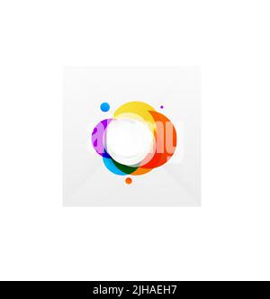 Modern colorful geometrical circles design Stock Vector