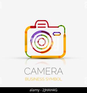 Creative Colorful Camera line Logo Design Symbol Vector Illustration ...