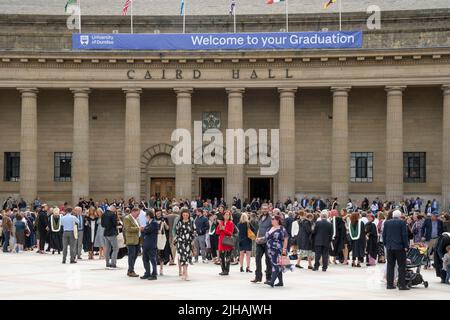University of Dundee graduation day at Caird Hall in the city centre. Stock Photo