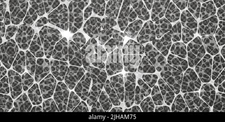 Top view of the liquid surface with caustic ripples as a seamless pattern. The texture of water with sun glare. Transparent imitation of liquid moveme Stock Vector