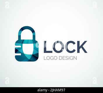 Security icon, Lock logo, absract design Stock Vector