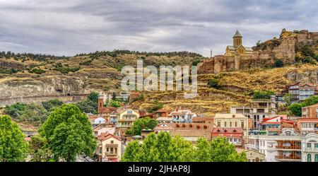 Tbilisi Landmarks, HDR Image Stock Photo