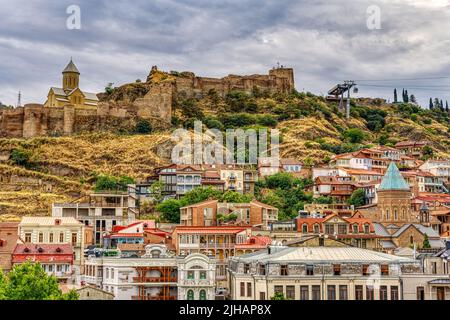 Tbilisi Landmarks, HDR Image Stock Photo