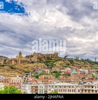 Tbilisi Landmarks, HDR Image Stock Photo