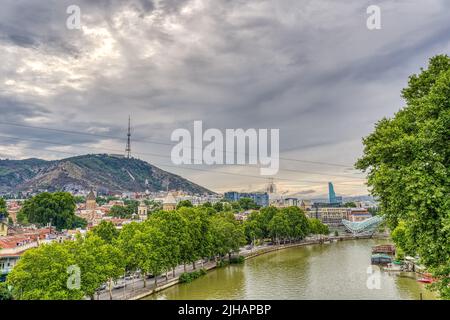 Tbilisi Landmarks, HDR Image Stock Photo