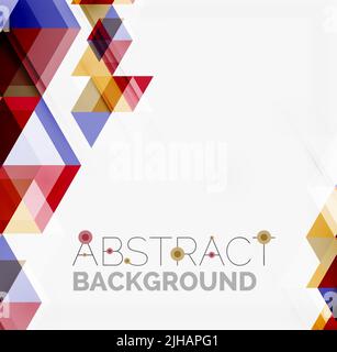 Abstract geometric background. Modern overlapping triangles. Unusual color shapes for your message. Business or tech presentation, app cover template Stock Vector