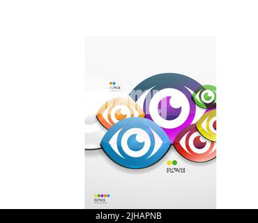 Vector colorful abstract 3d paper background Stock Vector