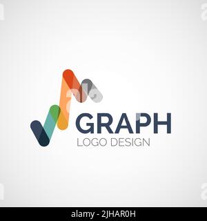 Vector abstract company logo design, business symbol concept, modern line design Stock Vector