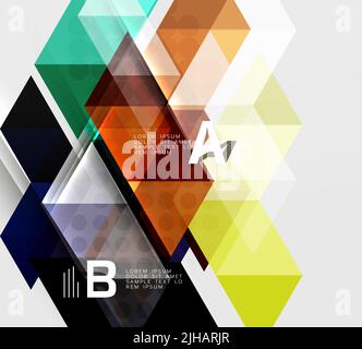 Abstract geometric concept. Modern business brochure or leaflet, flyer and cover template Stock Vector