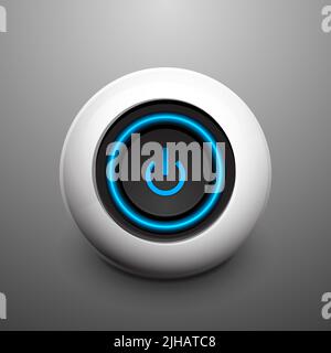 Vector abstract hi-tech button design Stock Vector