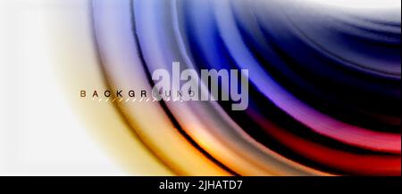 Blurred fluid colors background, abstract waves lines, mixing colours with light effects on light backdrop. Vector artistic illustration for presentat Stock Vector