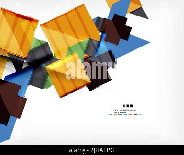 Geometric abstraction business poster. For banners, business backgrounds, presentations Stock Vector