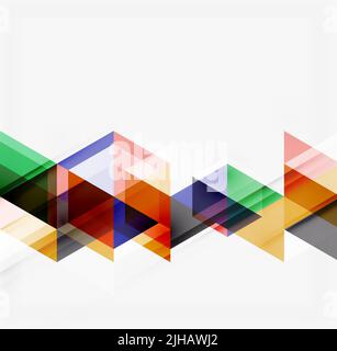 Abstract geometric background. Modern overlapping triangles. Unusual color shapes for your message. Business or tech presentation, app cover template Stock Vector