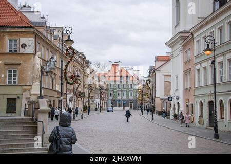 WARSAW, POLAND. MARCH 08, 2022. Old town buildings in traditional style Stock Photo