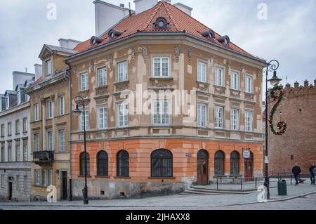 WARSAW, POLAND. MARCH 08, 2022. Old town buildings in traditional style Stock Photo