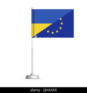 Ukraine eurointegration, progress to join the European Union, vector illustration. Stock Vector