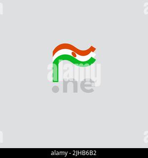 Niger flag icon. Original simple design of the nigerian flag, map marker. Design element, template national poster with ne domain. State patriotic Stock Vector