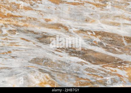 Scratchy Marble Texture With White And Orange Patterns Stock Photo