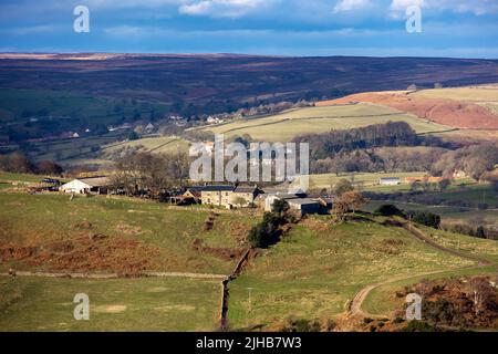 Great Fryupdale from Glaisdale Rigg, North York Moors National Park, Yorkshire, England Stock Photo