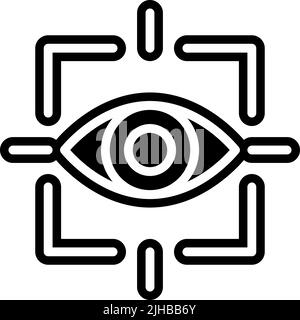 Artificial intelligence vision . Stock Vector