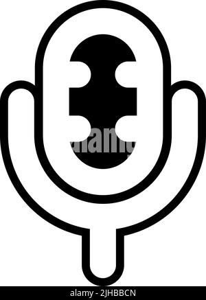 Basic essentials ui microphone . Stock Vector